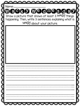 wacky wednesday writing prompt.